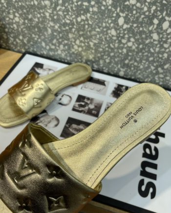 LUV Women's Revival Flat Mule Gold For Women 1A9QKC