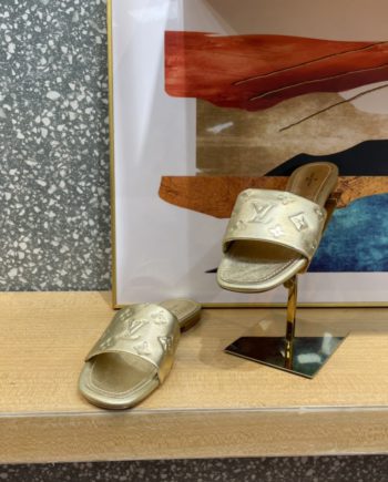 LUV Women's Revival Flat Mule Gold For Women 1A9QKC