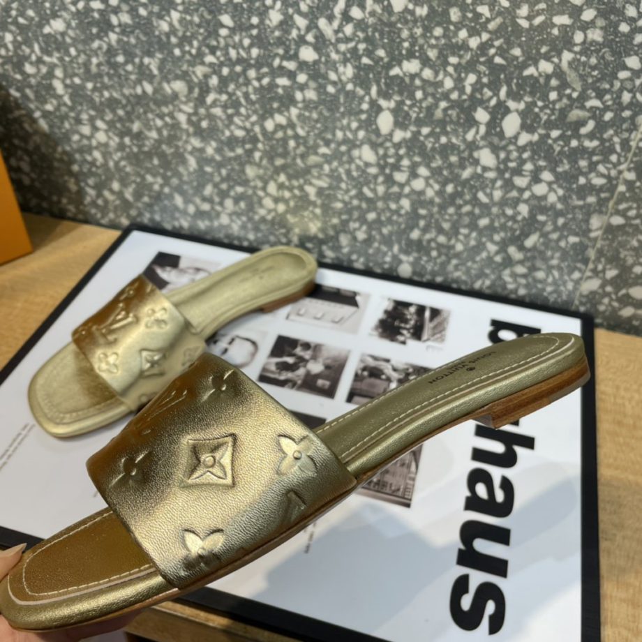 LUV Women's Revival Flat Mule Gold For Women 1A9QKC