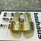 LUV Women's Revival Flat Mule Gold For Women 1A9QKC