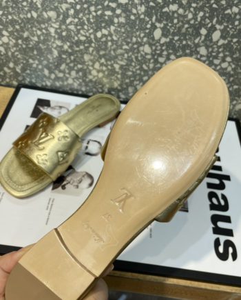 LUV Women's Revival Flat Mule Gold For Women 1A9QKC