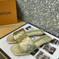 LUV Women's Revival Flat Mule Gold For Women 1A9QKC
