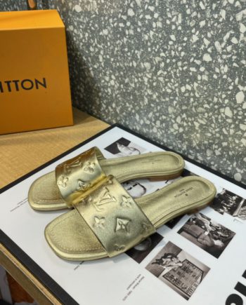 LUV Women's Revival Flat Mule Gold For Women 1A9QKC