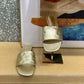 LUV Women's Revival Flat Mule Gold For Women 1A9QKC