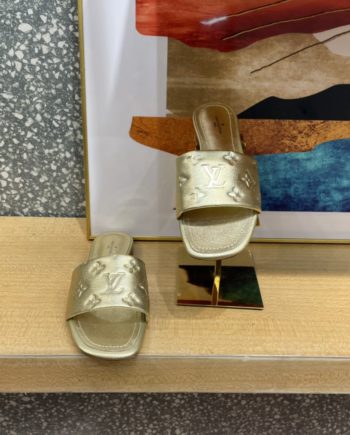 LUV Women's Revival Flat Mule Gold For Women 1A9QKC