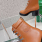 Herms Bridge Ankle Boots Brown For Women