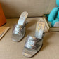 LUV Women's Revival Mule Sliver For Women 1A9Q54