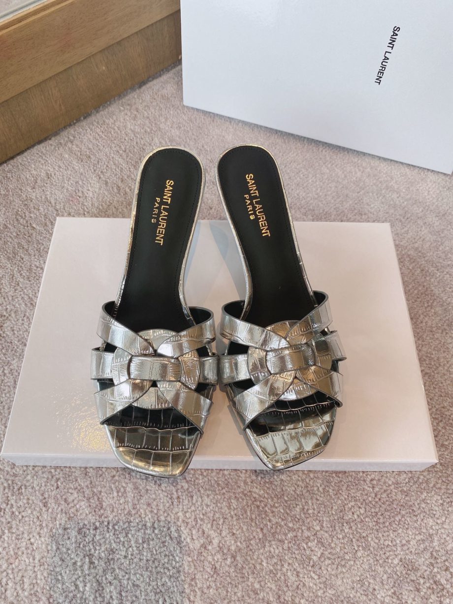 SLY Women's Tribute Heeled Mules Sliver For Women