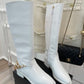 CHL Women's High Boots With Decor White For Women 1.5in/ 4cm