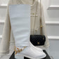 CHL Women's High Boots With Decor White For Women 1.5in/ 4cm
