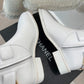 CHL Women's High Boots With Decor White For Women 1.5in/ 4cm