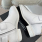 CHL Women's High Boots With Decor White For Women 1.5in/ 4cm