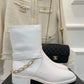 CHL Women's Ankle Boots With Chain White For Women 1.5in/4cm