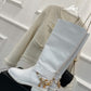 CHL Women's High Boots With Decor White For Women 1.5in/ 4cm