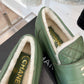 CHL Women's Loafers With Lining Green For Women