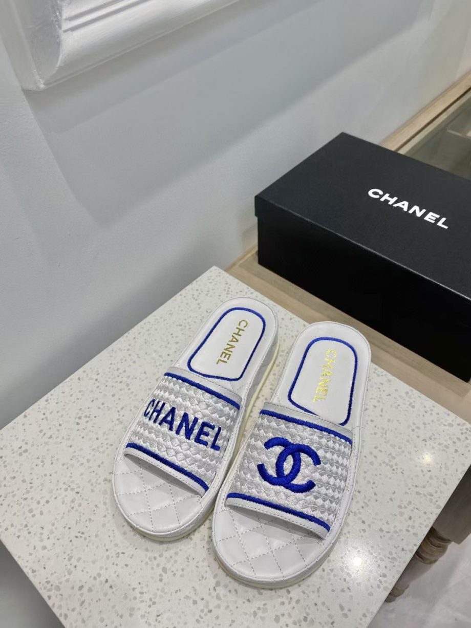CHL Women's Mules Blue And White For Women